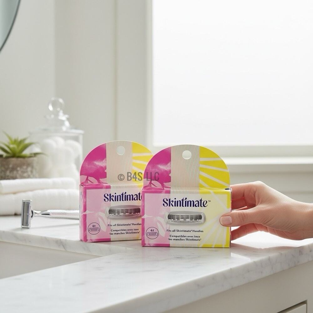 Skintimate Replacement Razor Blades Refill 2 Box of 4 Refills